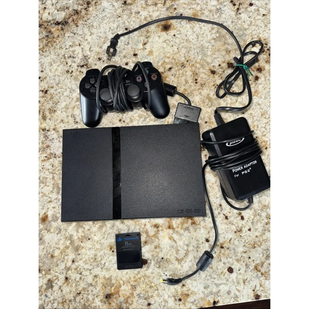 Sony PlayStation 2 PS2 Slim Console SCPH-77001 Black Tested Working LOT